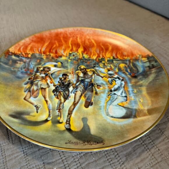 Sodom and Gomorrah Yiannis Koutsis Decorative Plate Creation Series 1978 - Picture 7 of 11